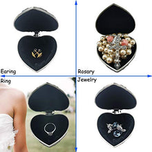 Load image into Gallery viewer, Small Jewelry Box Gifts for Her | Vintage Earring &amp; Ring Gift Box - Antique Rosary &amp; Trinket keepsake Gift Boxes in Heart Shape
