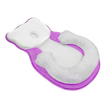 Load image into Gallery viewer, Unisex Infant Support Newborn Lounger Pillow Cute Bear Comfort Newborn Baby Nest Portable Snuggle Bed Mattress Prevent Flat Head Pillow Head Support for 0-6M Newborn Infant Purple
