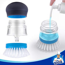 Load image into Gallery viewer, MR.SIGA Soap Dispensing Palm Brush Storage Set, Kitchen Brush with Holder for Pot Pan Sink Cleaning, 1 Set
