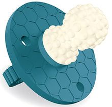 Load image into Gallery viewer, SMOOCH Pacifier Teething Toys for Babies 6-12 Months - Silicone Baby Teether Toy - Soothe Infant Sore Gums - Soft &amp; Safe Hands-Free Freezable Teething Relief - Honeycomb Bubble Bump (Blue)
