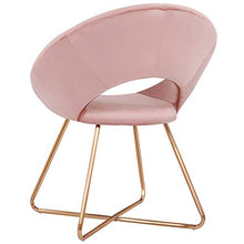 Load image into Gallery viewer, Duhome Modern Accent Velvet Chairs Dining Chairs Single Sofa Comfy Upholstered Arm Chair Living Room Furniture Mid-Century Leisure Lounge Chairs 1 PCS (Salmon Pink Velvet)…
