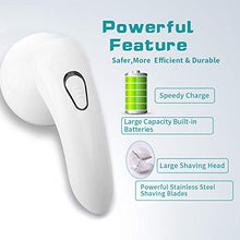 Load image into Gallery viewer, LOBKIN Lint Remover Rechargeable, Electric Sweater Shaver, Fabric Shaver Defuzzer 3-Leaf Stainless Steel Blades Lint Shaver Defuzzer Pill Fuzz Remover for Clothes, Dryer, Couch, Blanket, Sweate
