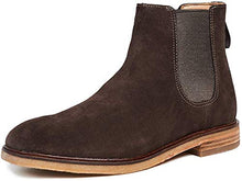 Load image into Gallery viewer, Clarks Men's Clarkdale Gobi Chelsea Boot, Dark Brown Suede, 110 M US
