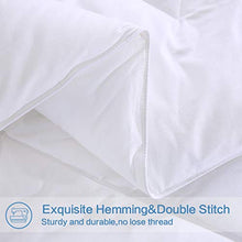 Load image into Gallery viewer, Starcast All Season Twin Size Soft Quilted Down Alternative Comforter 100% Cotton Cover Reversible Duvet Insert with Corner Tabs,Stand Alone Warm Lightweight Fluffy Hypoallergenic,64x88 inch,White
