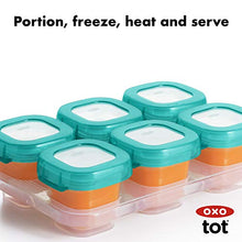 Load image into Gallery viewer, OXO Tot Baby Blocks Food Storage Containers, Teal, 2 Ounce
