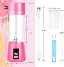 Load image into Gallery viewer, Mimill Personal Blender, Portable Blenders Smoothie Mixer USB Rechargeable Juicer Cup with 6 Updated Blades
