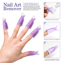 Load image into Gallery viewer, Teenitor Nail Polish Gel Remover Tools Kit with Nail Clips Nail Remover Pads Cuticle Pusher Nail Brushes Nail File Grits 120/180 Buffer Block Grits 400/4000, 6 Pack
