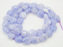 Load image into Gallery viewer, jennysun2010 Natural Chalcedony Blue Lace Agate Gemstone Metaphysical Stones Freeformed Round Coin Loose Beads 40pcs 1 Strand for Bracelet Necklace Earrings Jewelry Making Crafts Design Healing

