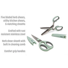 Load image into Gallery viewer, 2-Piece Herb Shear Set with Guards
