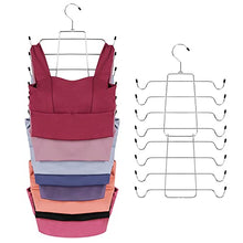 Load image into Gallery viewer, ZEDODIER Tank Tops Hangers，Bra Hanger 2 Pack Metal Space Saving Hanger Closet Organizer for Tank Tops, Bras, Camisoles, Scarfs or Belts

