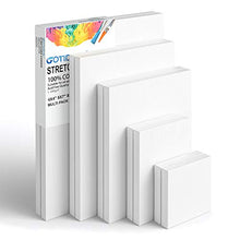 Load image into Gallery viewer, GOTIDEAL Stretched Canvas, Multi Pack 4x4", 5x7", 8x10",9x12", 11x14" Set of 10, Primed White - 100% Cotton Artist Canvas Boards for Painting, Acrylic Pouring, Oil Paint Dry &amp; Wet Art Media
