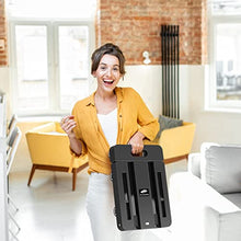 Load image into Gallery viewer, SPACEKEEPER Folding Hand Truck, 500 LB Heavy Duty Luggage Cart, Utility Dolly Platform Cart with 6 Wheels &amp; 2 Elastic Ropes for Luggage, Travel, Moving, Shopping, Office Use, Black
