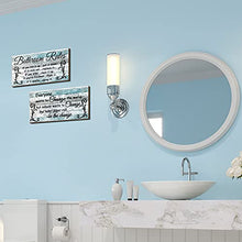 Load image into Gallery viewer, 2 Pieces Funny Bathroom Signs Ocean Theme Beach Bathroom Decors Bathroom Rules Sign Plaque Wooden Funny Bathroom Decor Sign Guest Hanging Wall Art Decorative Signs Rustic Wall Art (Chic Style)
