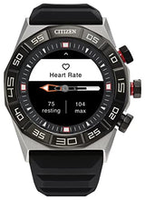 Load image into Gallery viewer, Citizen CZ Smart PQ2 Hybrid Smartwatch with YouQ Wellness app Featuring IBM Watson® AI and NASA Research, Black and White Customizable Display, Bluetooth, HR, Activity Tracker, 18-Day Battery Life
