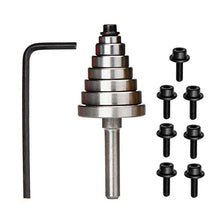 Load image into Gallery viewer, Yakamoz 7PCS Multi-Rabbet Top Mounted Bearings Replacement Kit Rabbeting Router Bit Ball Bearing Guide Set | Inner Dia. 3/16” &amp; Overall Dia. 3/8", 1/2", 5/8", 3/4", 7/8", 1", 1-1/8"
