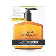 Load image into Gallery viewer, Liquid Neutrogena Fragrance-Free Gentle Facial Cleanser with Glycerin, Hypoallergenic &amp; Oil-Free Mild Face Wash, 8 fl. oz
