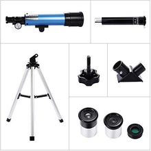 Load image into Gallery viewer, First Telescope for Kids &amp; Beginners, Portable Refractor Telescope 90x Magnification with Tabletop Tripod and Two Eyepieces - Best Gift for Kids to Explore Moon Space, View Wildlife, Watch Night-Sky
