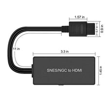 Load image into Gallery viewer, HDMI Converter for SNES &amp; SFC/NGC Console,SNES to HDMI Converter,Support HDMI 4:3/16:9 Switch can be Adjusted Support N64 /NGC/SNES
