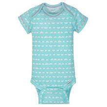 Load image into Gallery viewer, Gerber Baby Girls 4-Pack Short-Sleeve Onesies Bodysuit, Clouds, 6-9 Months
