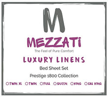 Load image into Gallery viewer, Mezzati Luxury Bed Sheet Set - Soft and Comfortable 1800 Prestige Collection - Brushed Microfiber Bedding (White, Queen Size)
