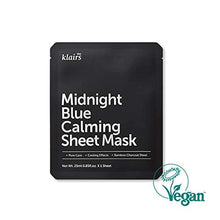 Load image into Gallery viewer, [DearKlairs] Midnight Blue Calming Sheet Mask 10 Sheets, Soothing Irritated, heated Skin, For troubled and sensitive skin, Korean Beauty
