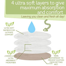 Load image into Gallery viewer, Organic Bamboo Nursing Breast Pads - 14 Washable Pads + Wash Bag - Breastfeeding Nipple Pad for Maternity - Reusable Nipplecovers for Breast Feeding (Pastel Touch, Large 4.8")
