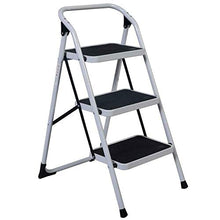 Load image into Gallery viewer, WUIIEN 3 Step Portable Folding Ladder Non Slip Safety Tread Stepladder Commercial Home
