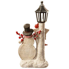 Load image into Gallery viewer, National Tree 12" Snowman and Lamppost, Whtie
