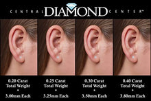 Load image into Gallery viewer, Diamond Stud Earrings (Lab Grown Diamonds) 14K Yellow Gold, 0.25ctw (0.23ctw to 0.27ctw) G-H color VS-SI
