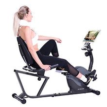 Load image into Gallery viewer, MaxKare Recumbent Exercise Bike Indoor Cycling Stationary Bike with Adjustable Seat and Resistance, Pulse Monitor/Phone Holder (Seat Height Adjustment by Knob)

