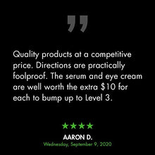 Load image into Gallery viewer, Tiege Hanley Men’s Skin Care System - Level 3 | Mens Routine Product Set: Face Wash, Anti Aging Serum, Day &amp; Night Moisturizer, Exfoliating Scrub &amp; Eye Cream | Tighten &amp; Hydrate Your Best Looking Skin
