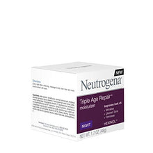 Load image into Gallery viewer, Neutrogena Triple Age Repair Anti-Aging Night Cream with Vitamin C; Fights Wrinkles &amp; Even Tone, Dark Spot Remover &amp; Firming Anti-Wrinkle Face &amp; Neck Cream; Glycerin &amp; Shea Butter, 1.7 oz
