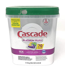 Load image into Gallery viewer, Cascade Premium 2-Pack Platinum Plus Dishwasher Detergent Actionpacs, Lemon, 70 Count

