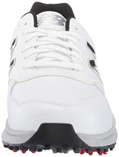Load image into Gallery viewer, New Balance Men's Sweeper Waterproof Spiked Comfort Golf Shoe, White/Black, 13 4E 4E US

