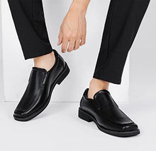 Load image into Gallery viewer, kkdom Men's Classic Leather Lined Formal Oxfords Slip on Dress Shoes Black
