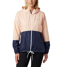 Load image into Gallery viewer, Columbia Women's Flash Forward Windbreaker, Water &amp; Stain Resistant, Peach Cloud/Nocturnal, Large
