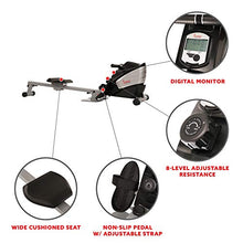 Load image into Gallery viewer, Sunny Health &amp; Fitness SF-RW5622 Dual Function Magnetic Rowing Machine Rower w/LCD Monitor
