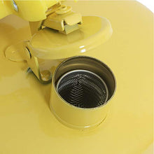 Load image into Gallery viewer, Eagle UI-50-FSY Yellow Galvanized Steel Type I Diesel Safety Can with Funnel, 5 gallon Capacity, 13.5" Height, 12.5" Diameter
