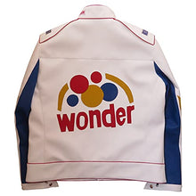 Load image into Gallery viewer, Xtreem Leather Men's Ricky Bobby Racing White Faux Leather Motorcycle Jacket
