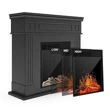 Load image into Gallery viewer, KUPPET 44 Inches Electric Fireplace - Space Fireplace Heater, Log Hearth with Realistic Flame and Remote Control
