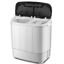 Load image into Gallery viewer, SUPER DEAL Portable Compact Mini Twin Tub Washing Machine w/Wash and Spin Cycle, Built-in Gravity Drain, 13lbs Capacity For Camping, Apartments, Dorms, College Rooms, RV’s, Delicates and more
