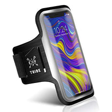 Load image into Gallery viewer, TRIBE Running Phone Holder Armband. iPhone &amp; Galaxy Cell Phone Sports Arm Bands for Women, Men, Runners, Jogging, Walking, Exercise &amp; Gym Workout. Fits All Smartphones. Adjustable Strap, CC/Key Pocket
