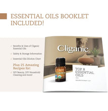 Load image into Gallery viewer, Cliganic USDA Organic Aromatherapy Essential Oils Holiday Gift Set (Top 8), 100% Pure Natural - Peppermint, Lavender, Eucalyptus, Tea Tree, Lemongrass, Rosemary, Frankincense &amp; Orange
