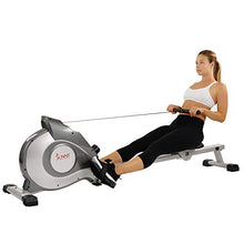 Load image into Gallery viewer, Sunny Health &amp; Fitness Magnetic Rowing Machine Rower w/ LCD Monitor
