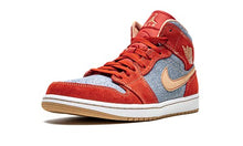 Load image into Gallery viewer, Nike Men's Air Jordan 1 Mid Se Denim Red Suede, Cinnabar/Hemp/White, 10
