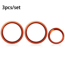 Load image into Gallery viewer, Auovo AC Climate Control Knob Outer Ring Covers Accessories for Forester 2019-2022 Crosstrek 2018-2022 Impreza 2017-2022 Interior for Car Air Condition Switch Volume Control Trim (Orange)
