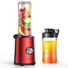 Load image into Gallery viewer, HadinEEon Blender with 3 Adjustable Speeds, Stainless Steel Personal Blender for Shakes and Smoothies, Powerful Smoothie Blender with 20oz &amp; 10oz Tritan BPA Free Portable Travel Bottles
