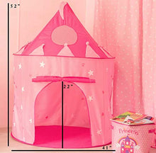 Load image into Gallery viewer, 5-Piece Princess Castle Girls Pop Up Play Tent &amp; Dress Up Costume Bundle - Playhouse Gift for Girls &amp; Toddler for Indoor &amp; Outdoor Use with Pink Fairy Tale Carrying Bag &amp; Glow in The Dark Stars
