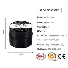Load image into Gallery viewer, Pulling Line Silk ROSALIND Spider Gel Nails Sets, 6 Colours Nail Art DIY Design Point To Line Drawing And Painting Decoration Draw Silk Varnish
