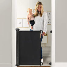 Load image into Gallery viewer, Momcozy Retractable Baby Gate, 33" Tall, Extends up to 55" Wide, Child Safety Baby Gates for Stairs, Doorways, Hallways, Indoor, Outdoor

